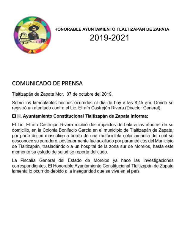 COMUNICADO DE PRENSA 001